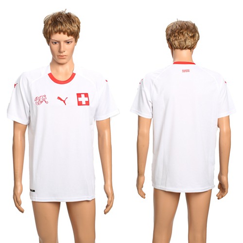 Switzerland Blank Away Soccer Country Jersey - Click Image to Close